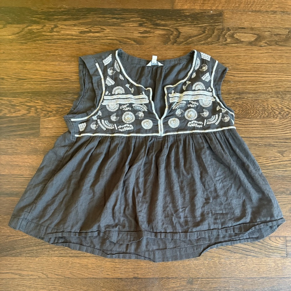 Lucky brand blue peasant top